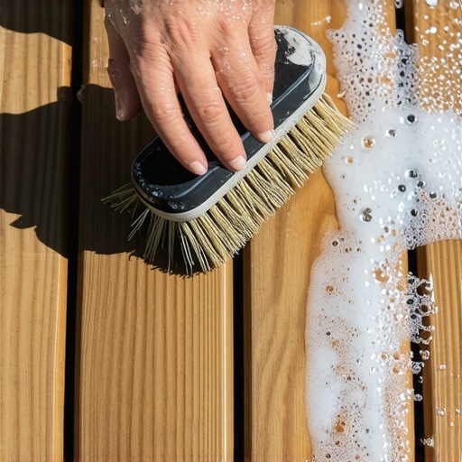 The best way to clean bird droppings off dark brown composite boards