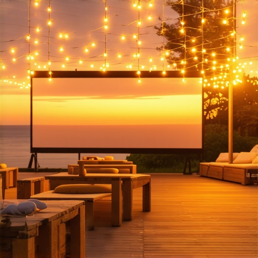 The lighting setup that turns a standard deck into a private outdoor cinema