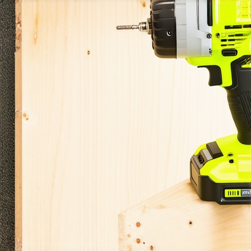 Using an Impact Driver for Deck Stair Framing Close-up of a professional impact driver and joist tape on a deck staircase frame.