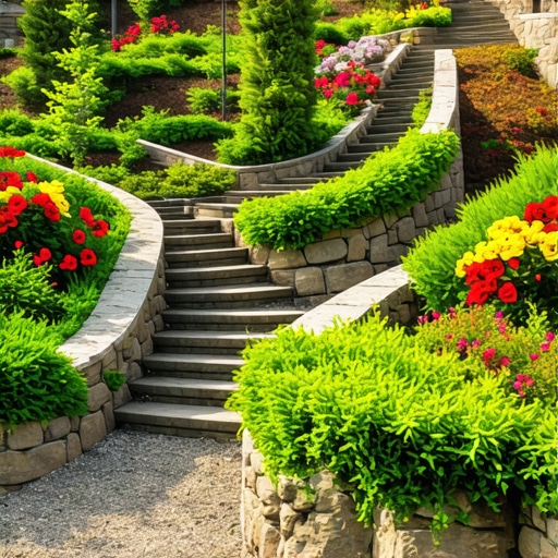 Why a wrap-around staircase is the best choice for multi-level yards